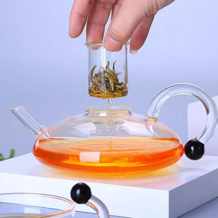 Théière avec infuseur, 580 ml / 19,6 oz en verre borosilicaté