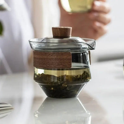 Théière Gaiwan Luxueuse en Verre 230ML