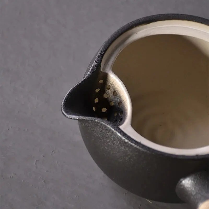Théière Japonaise Kyusu en Céramique Noire 500ML