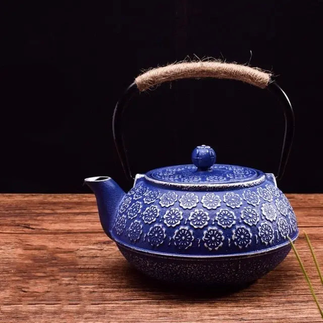 Théière en Fonte style Japonais avec des Fleurs 1L | Théière | Livraison Gratuite