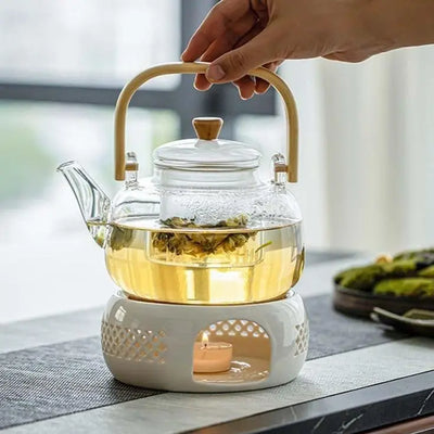 Théière Scandinave en Verre avec Infuseur 1L