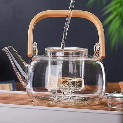 Théière Scandinave en Verre avec Infuseur 1L