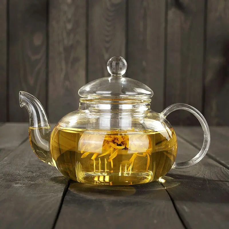 Théière En Verre Borosilicate GoldbearUK 400 Ml Avec Infuseur - Bec Verseur Anti-goutte, Lave-vaisselle