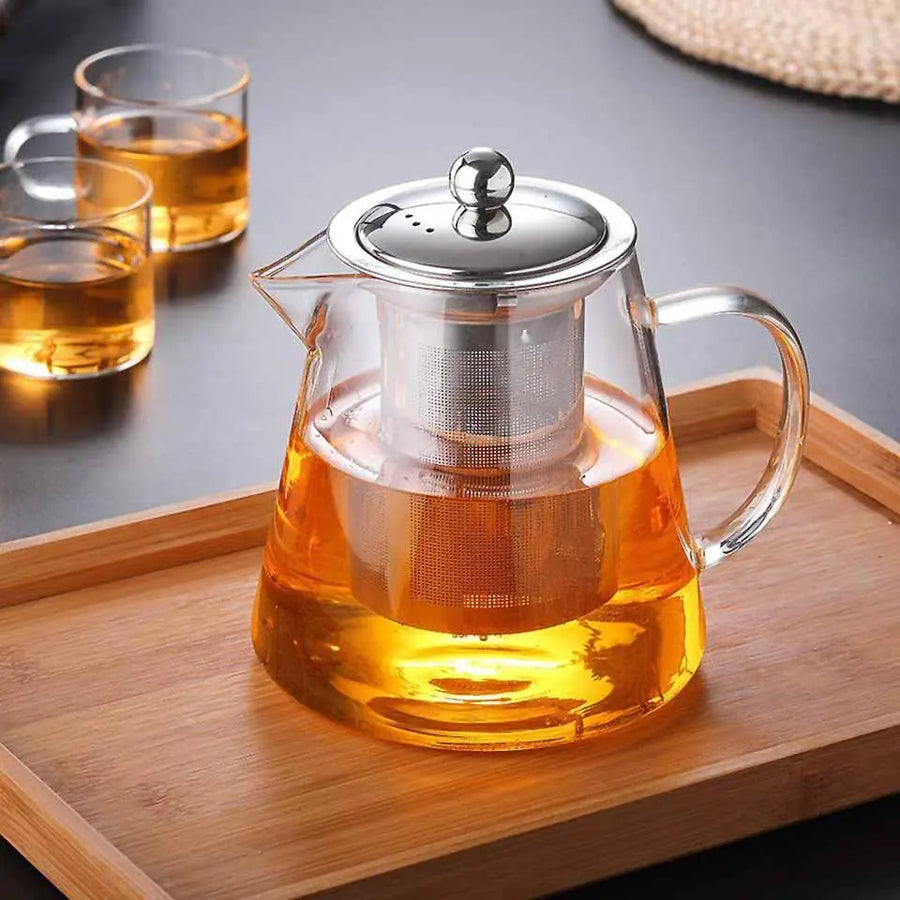 Théière en verre borosilicate avec filtre | Maison Infusion Théière en verre borosilicate avec filtre | Maison Infusion